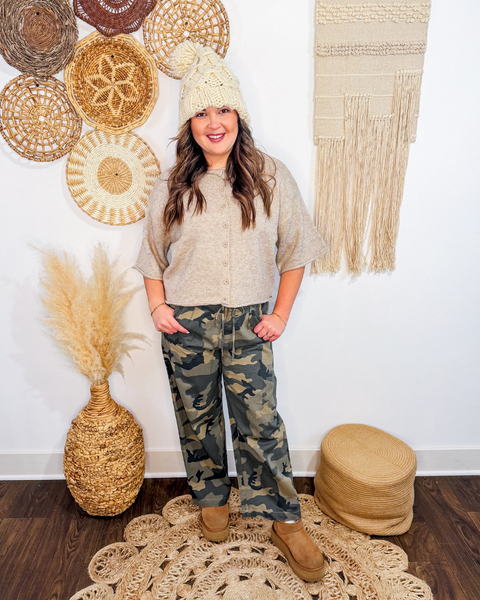 The In-Between Quarter Sleeve Cardigan (Light Mocha)