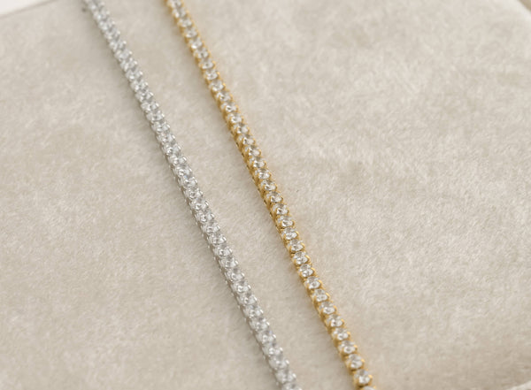 Tennis Chain Necklace - Waterproof 18k Gold Diamond Choker