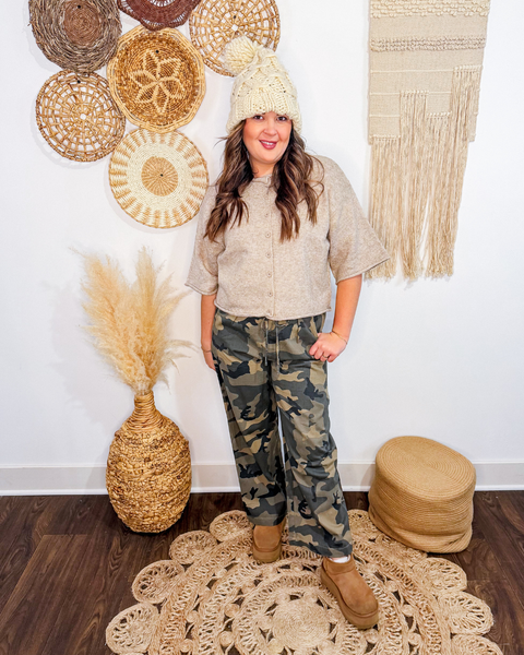 The In-Between Quarter Sleeve Cardigan (Light Mocha)