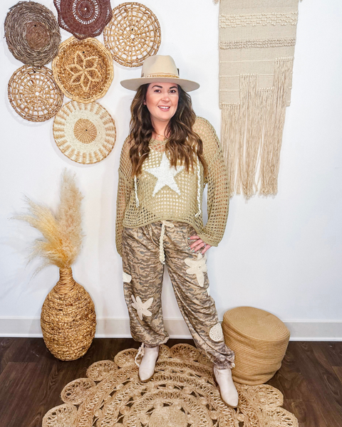 Star of the Season Crochet Pullover