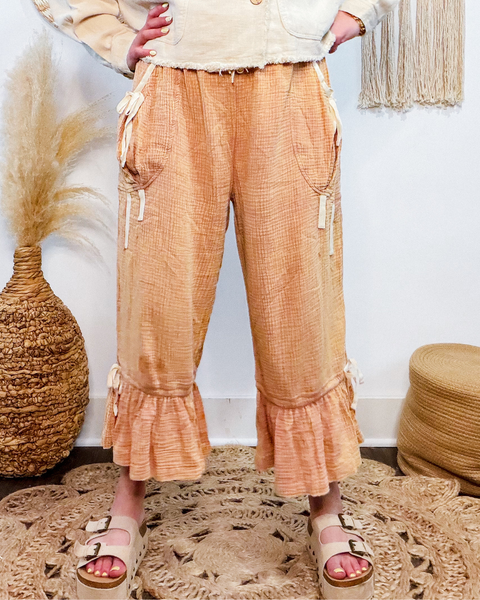 Sienna Sunset Ruffle Hem Bloomer Pants