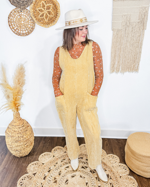 Pumpkin Patch Overall Jumpsuit (Taupe)