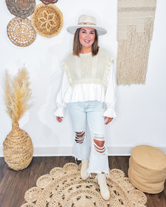 Harvest Beige Knitted Blouse