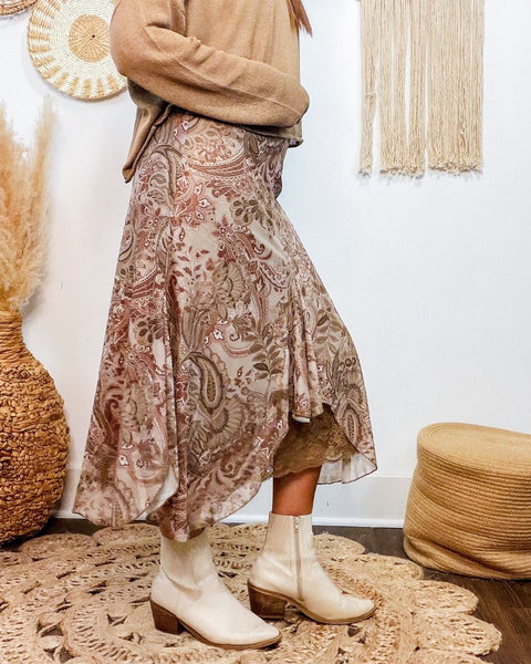 Marlowe Handkerchief Midi Skirt