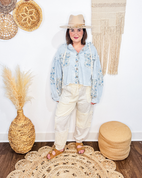 Spring Florals Jacket (Denim)
