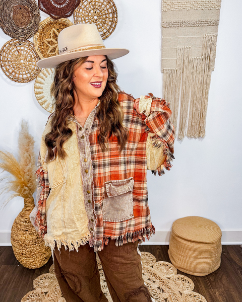 Harvest Trail Fringe Shacket