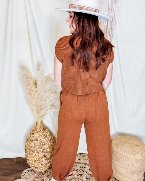 Stay Awhile Knit Pants (Toffee)