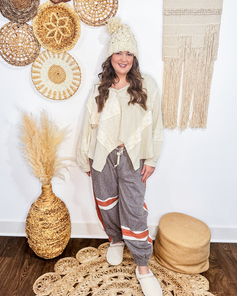 Cozy Patchwork Quilted Top (cream)