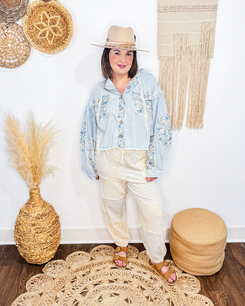 Spring Florals Jacket (Denim)