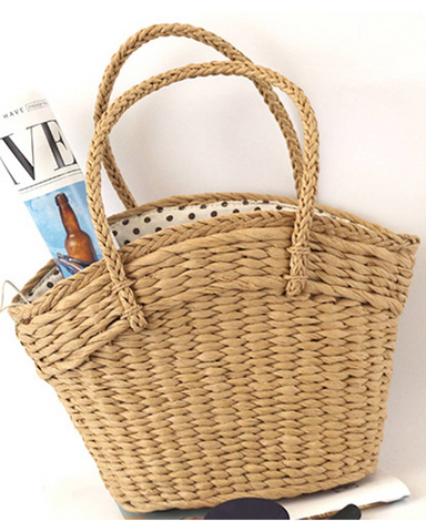 Casual Woven Straw Tote Bag