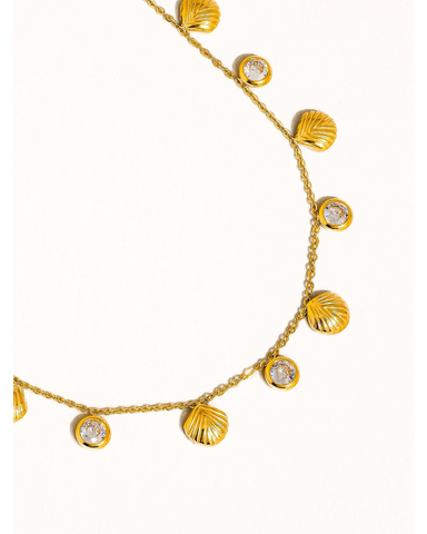 Sylvain 18K Gold Non-Tarnish Shell Charm Necklace