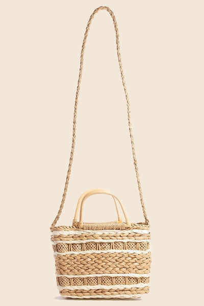 Intricate Basket Weave Square Hand Bag: KA