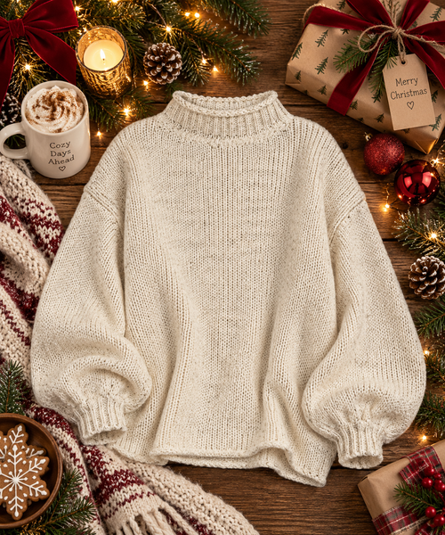 Rolled Hem Relaxed Sweater